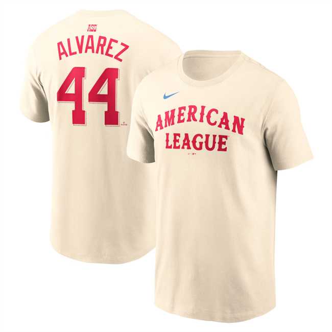 Men's American League #44 Yordan Alvarez Cream 2024 All-Star Name & Number T-Shirt,We sell and wholesale Men's American League #44 Yordan Alvarez Cream 2024 All-Star Name & Number T-Shirt on line form chian!